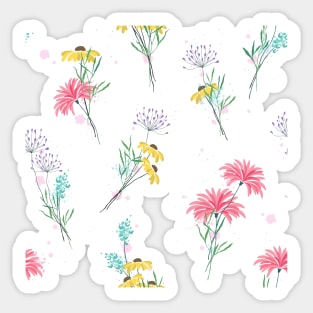 Rainbow Flowers Sticker